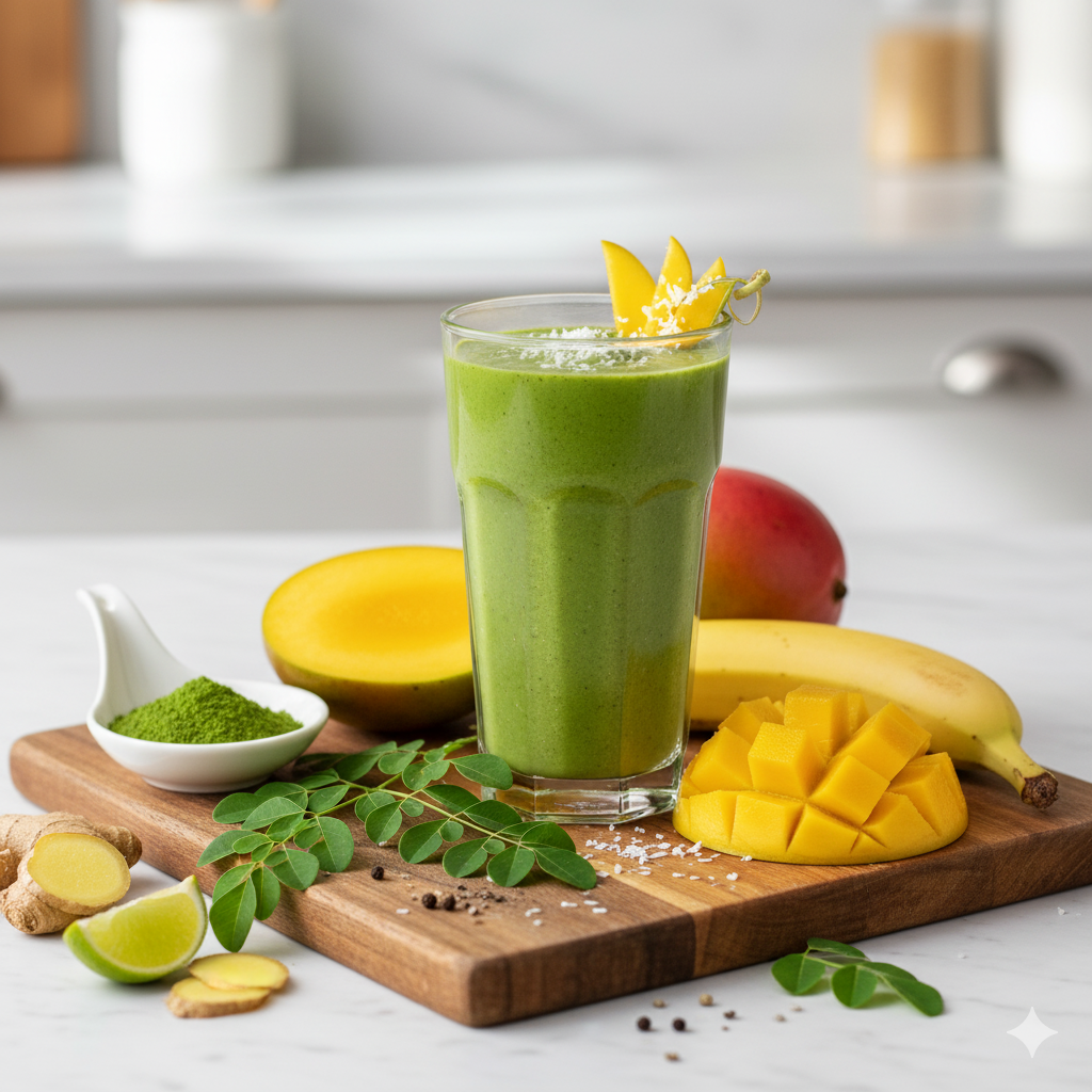 Moringa Smoothie Recipe: A Green Morning Glow