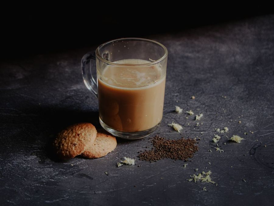 A warm cup of spiced tea with whole spices